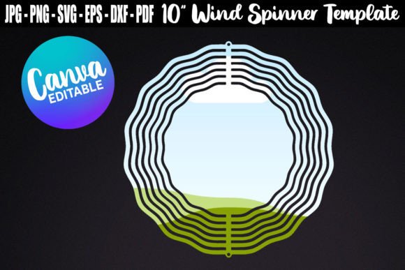 10 Wind Spinner Template Canva Editable Graphics