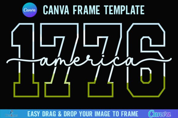1776 America 4th of July Canva Patriotic Graphics