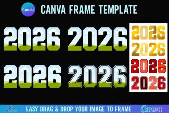 2026 Canva Frame Template Varsity Design Graphics