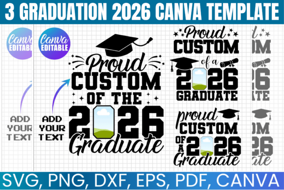 3 Graduation 2026 Canva Template Graphics