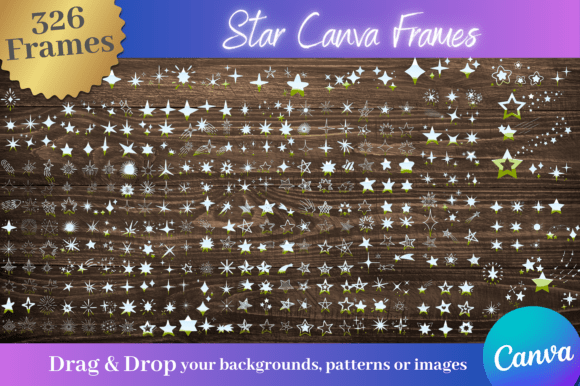 326 Star Shaped Canva Frame Templates: Graphics for Polished Publishing