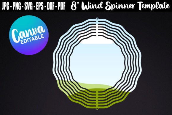 8 Wind Spinner Template Canva Editable Graphics