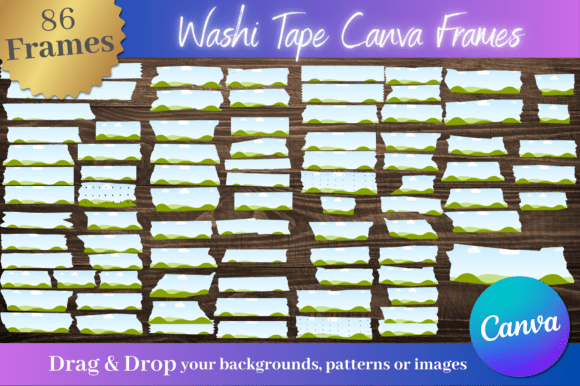 86 Printable Washi Tape Canva Frames