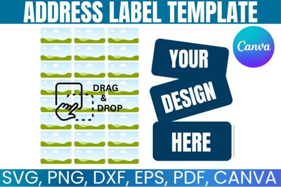 Address Label Canva Editable Template: Graphics for Real Crafting