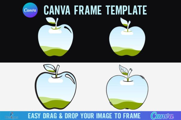 Apple Canva Frame Template Teacher Apple