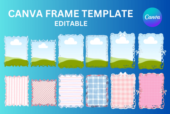 Border Whimsical Canva Frame Coquette Graphics
