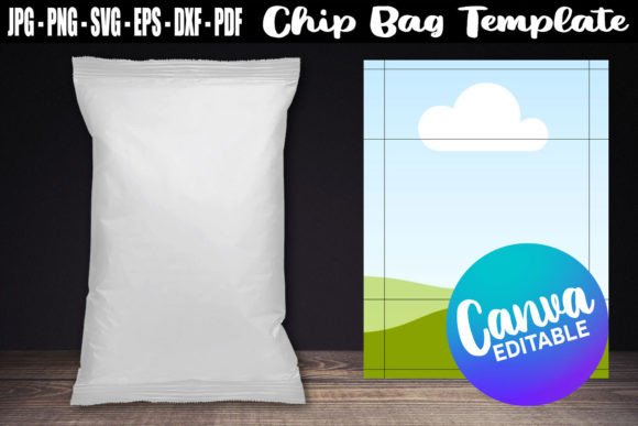 Canva Chip Bag Template, Potato Chip Bag