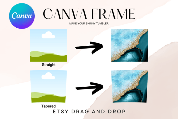 Canva Frame Tumbler Template 20oz Skinny