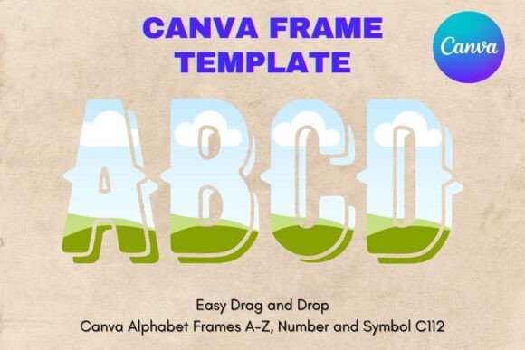 Canva Letters Frame Alphabet Graphics