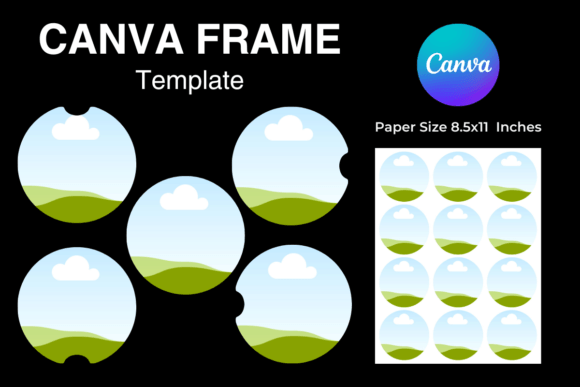 Car Coaster Canva Frame Template: Graphics for Brand-Ready Social & Print