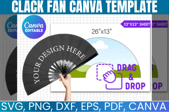 Clack Fan Editable Canva Template: Graphics for Authentic Brand Moments