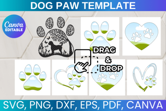 Dog Cat Paw Canva Frame Template: Graphics for Warm, Trust-Building Content
