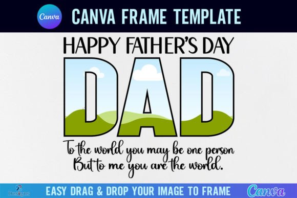 Father’s Day Dad Canva Frame Template: Graphics for Local Business Branding