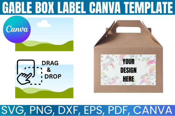 Gable Box Label Canva Template