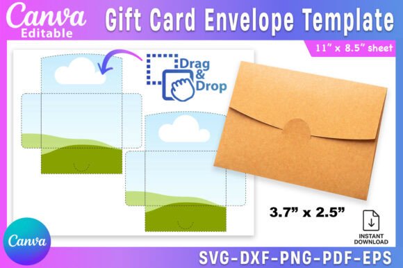 Gift Card Envelope Canva Template