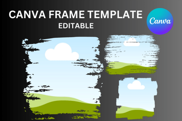 Grunge Brushstroke Canva Frame: Editorial Graphics for Bold Content