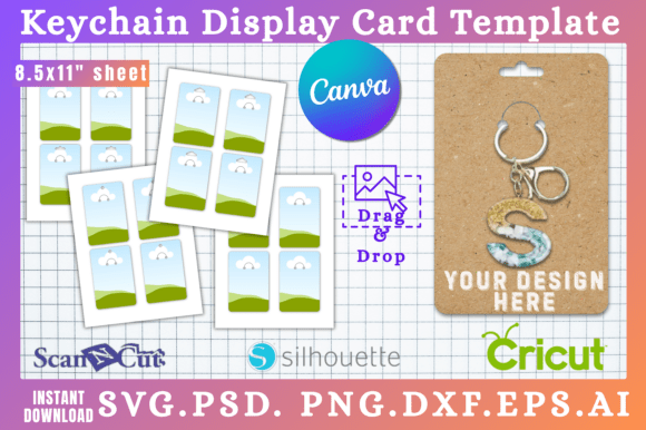 Keychain Display Card SVG Canva Template: Graphics for Polished Publishing