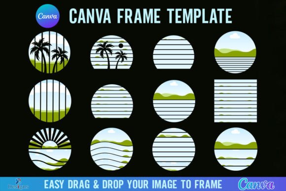 Retro Sunset Canva Frame Template: Graphics for Warm, Authentic Branding