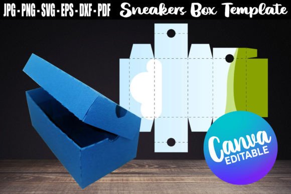 Sneakers Box Canva Template SVG: Graphics for Handmade Joy