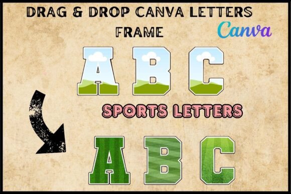 Varsity Alphabet Canva Template: Graphics for Bold Creative Brands