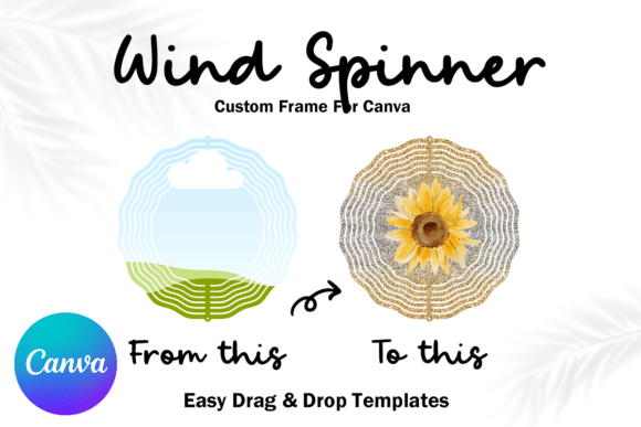 Wind Spinner Canva Frame Template